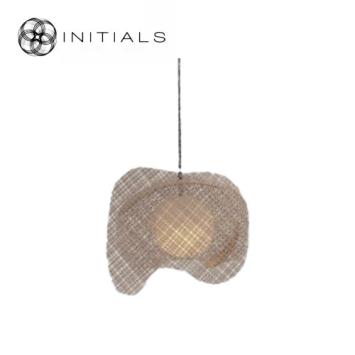 Hanging Lamp Freeform Iron Wire Cream Tan